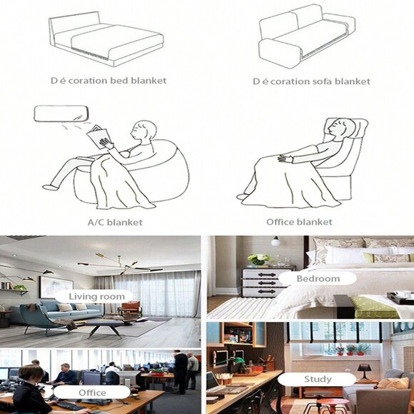 Coffee Brown Cozy Soft Lightweight  Fleece Throw Blanket - Picture 3 of 7